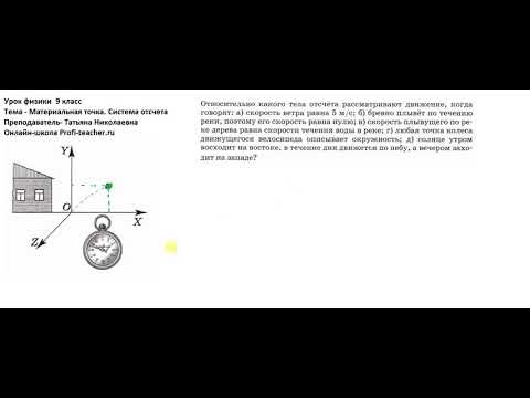 Физика. 9 класс. Материальная точка. Система отсчёта. Татьяна Николаевна. Profi-Teacher.ru