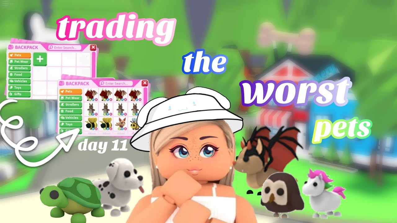 Trading the *Worst* pets in Adopt me *bad idea* 😳😭Poor to Rich day 11