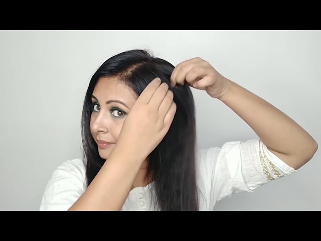 Hairstyle/बालो मे बनाईए सारी के लिए सिल्क लो बन हेयरस्टाइल। silk low bun  hairstyle for saree - YouTube