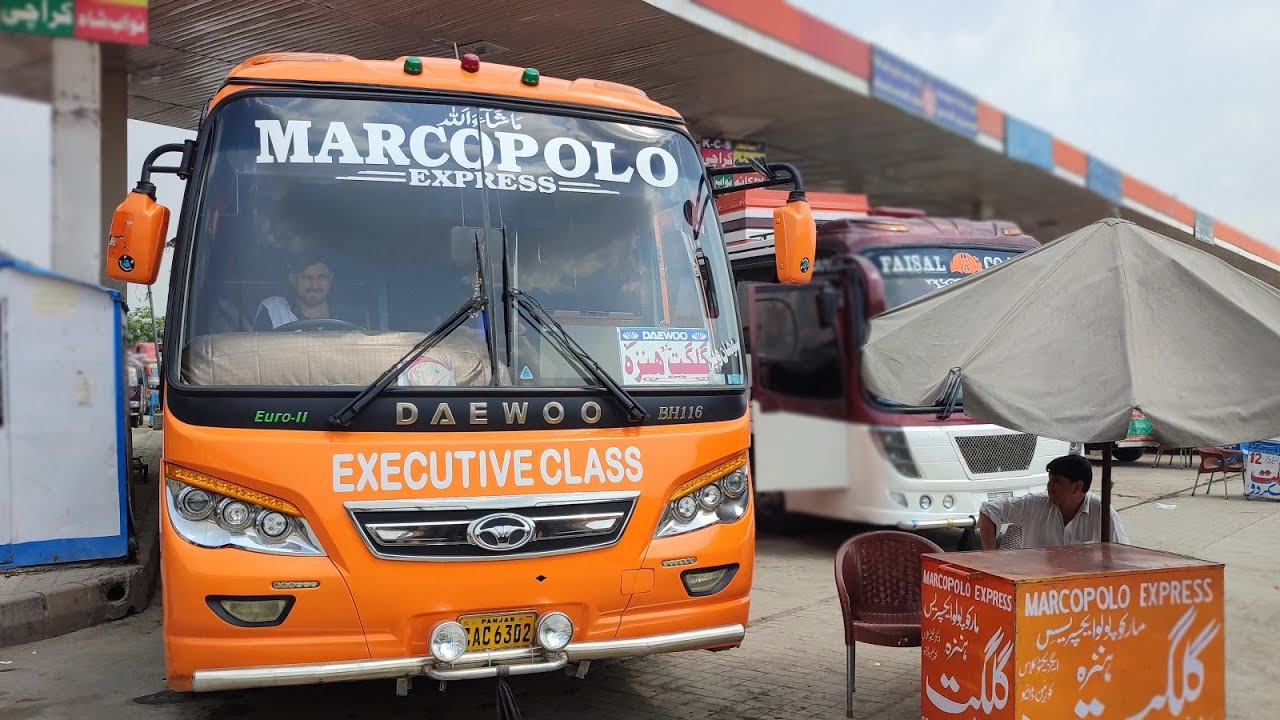 Islamabad say Gilgit Baltistan Luxury bus service Marcopolo Express