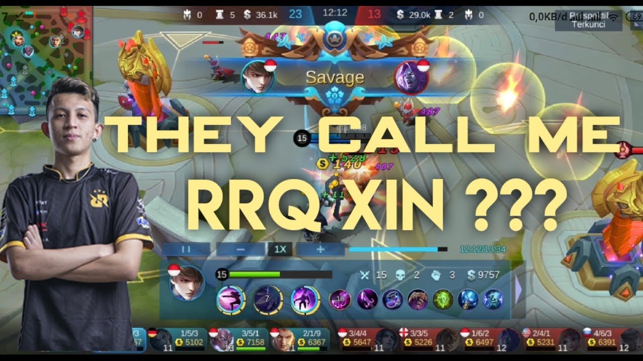 Xyn Rrq RRQ XIN GUSION SAVAGE !! GUSION MONTAGE !! GUSIION XINNN GAME PLAY ...
