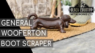 Rustic Iron General Wooferton Dog Boot Scraper