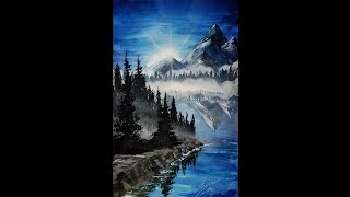 Reflecting Mountain 5 SPRAY PAINT ART TUTORIAL