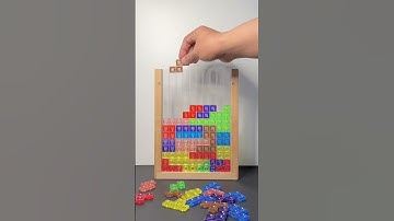 PART 230 || Tranquil ASMR Tetris - Colorful Falling Blocks in a Moody Black & White Setting