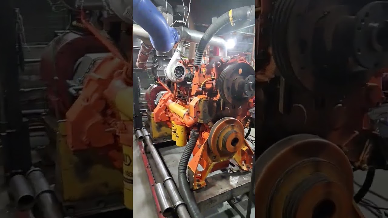 CAT C18 warming up on the dyno!!!