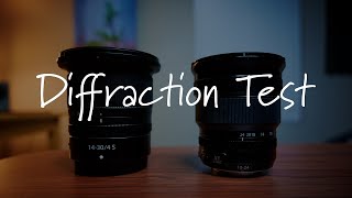 What aperture starts to lose sharpness? Diffraction test with Fuji and Nikon