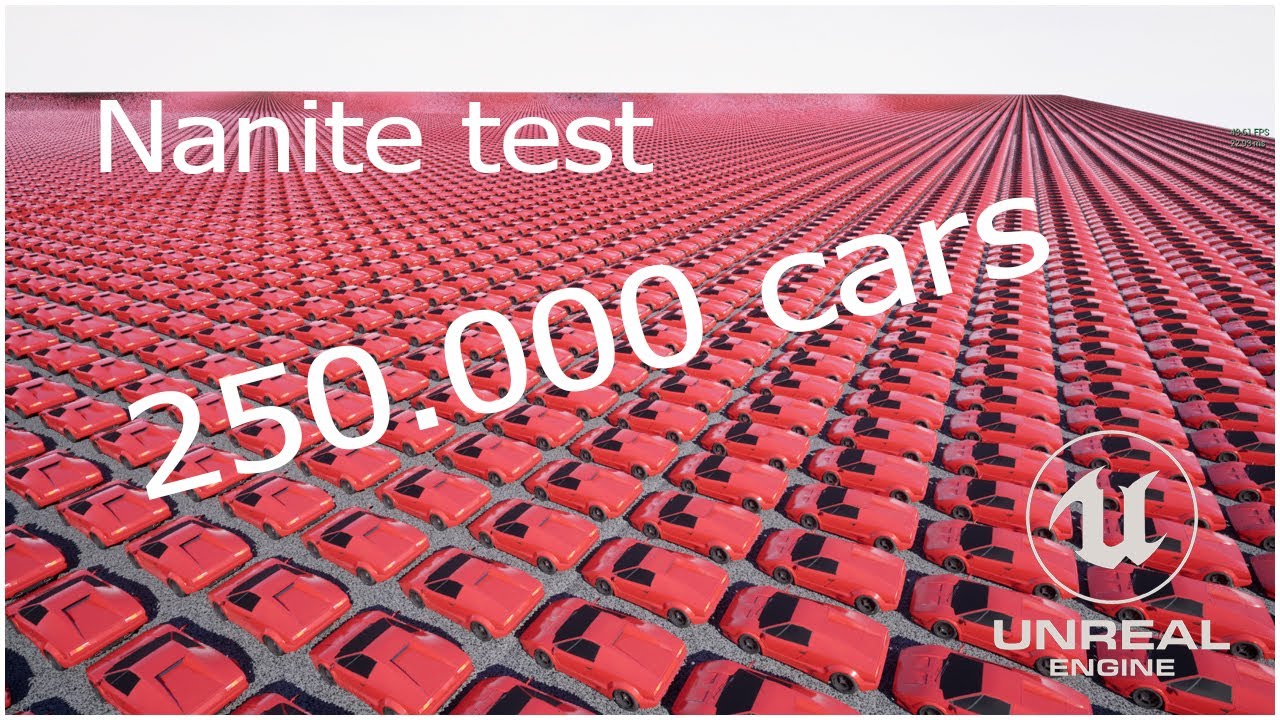 Nanite test - BIGGEST parking lot in Unreal Engine 5 - Low-end PC - GTX 1650