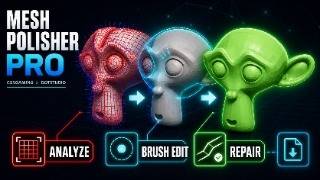 Mesh Polisher Pro for Unity | Smooth, Repair & Refine 3D Meshes
