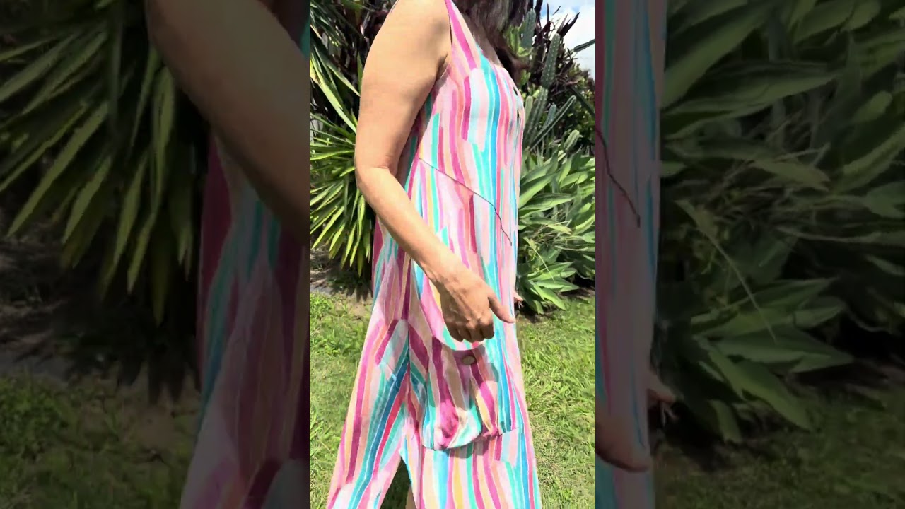 pastel tunic dress Shift Dresses Jewel Neck Sleeveless Casual Ruffles Oversized Pastel Pink Tunic Dress