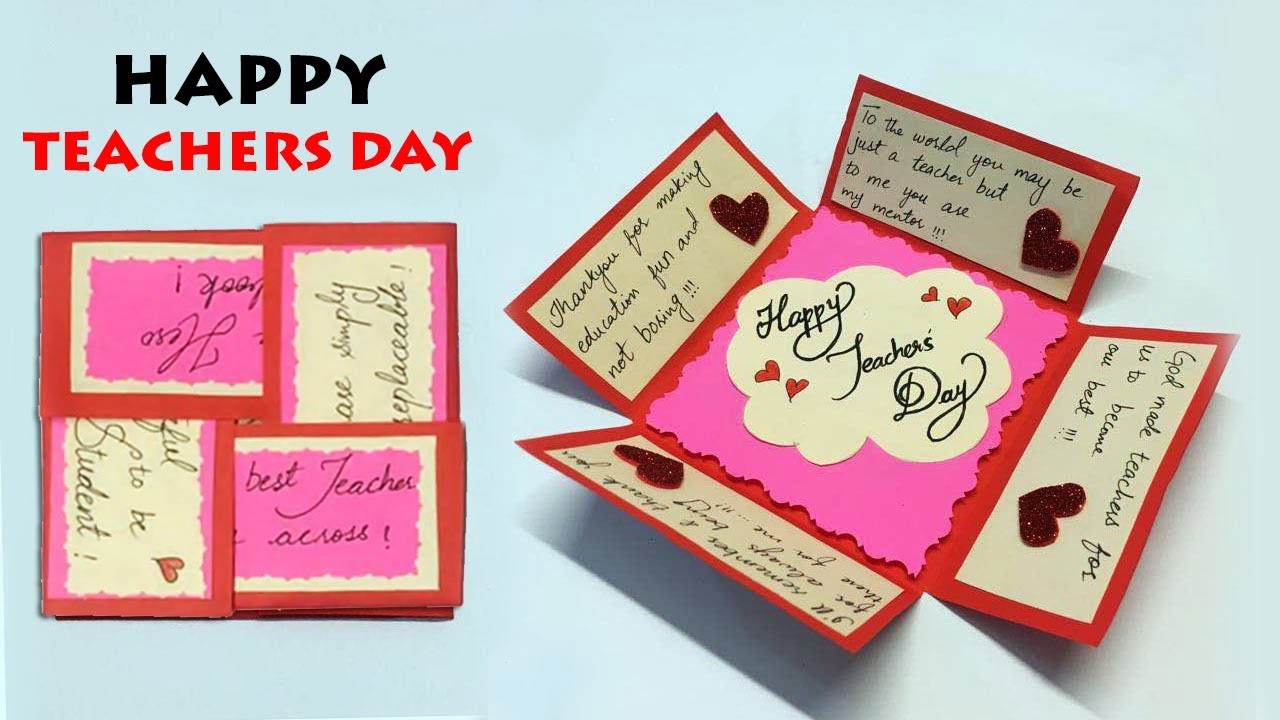 DIY Teacher s Day Card Happy Teachers Day Handmade Teachers Day 