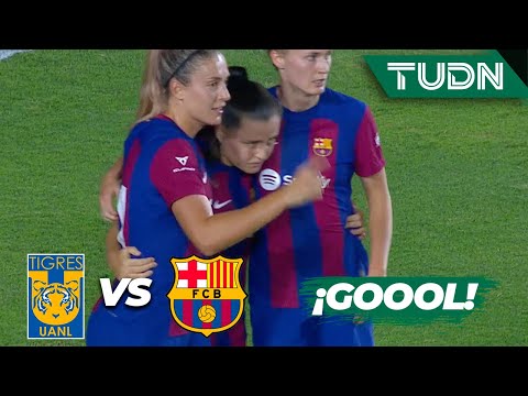 ¡Cayó el primero! PINA NO PERDONÓ  | Tigres 0-1 Barcelona | Amistoso Internacional Femenil | TUDN