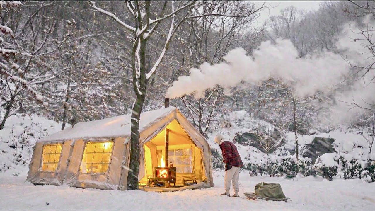 Я наслаждался отдыхом в замерзшей палатке в условиях сильного снегопада в течение 24 часов