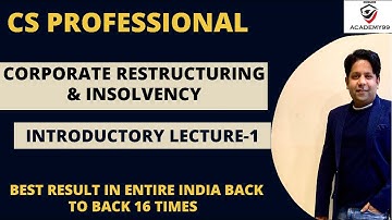 Lecture-1 CORPORATE RESTRUCTURING INTRODUCTORY
