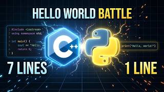 C++ vs Python: Hello World Battle | Which Language Wins ⚔️