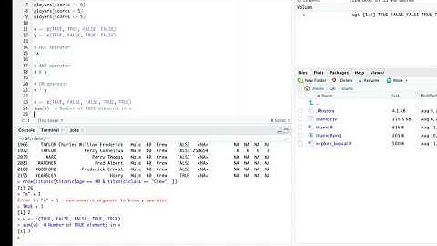 R Tutorial 10: Counting TRUE values in logical vectors