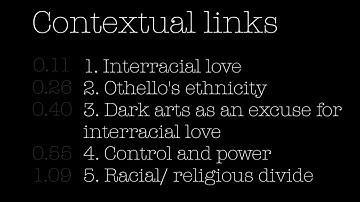 Othello - Contextual links - English literature AS & A-Level