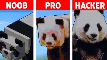 NOOB VS PRO VS HACKER Minecraft Pixel art✨Panda