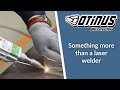 Otinus laser welder with a 3 in 1 head welding cutting and cleaning in one