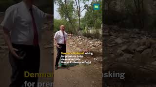 Denmark Diplomat asking for premises to be cleaned outside Danish Embassy in Delhi