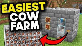 Easiest Cow Farm For Minecraft Bedrock 1.20