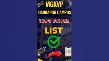 MGKVP GANGAPUR CAMPUS 2024 25 UG PG COURSE LIST || WATCH NOW #shorts