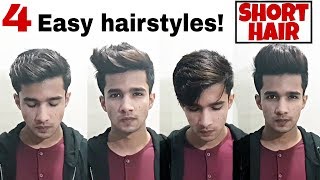 4 Quick and Easy hairstyles for Men | Short hair screenshot 5