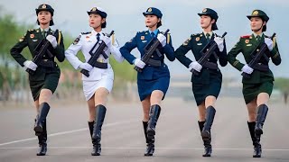 The style of female soldiers in the military parade P2—show the world the confidence and strength