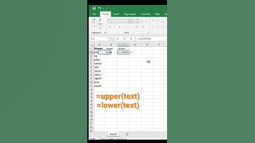EXCEL- shortcut UPPERCASE & lowercase