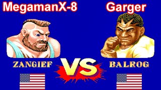 Street Fighter II': Hyper Fighting - MegamanX-8 vs Garger FT5
