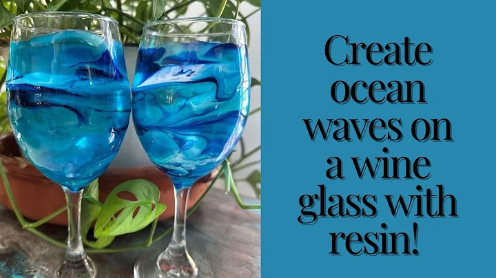 Paint a plain wine glass with epoxy resin — ocean style! Wine always tastes better in a pretty glass