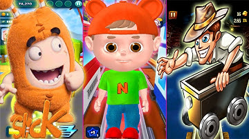 Fun obstacle racing Oddbods Turbo Run, Vlad & Niki Run, Rail Rush