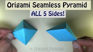 Naadloze origamipiramide - ALLE 5 zijden!