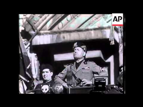 Mussolini Addresses Fascists At Milan