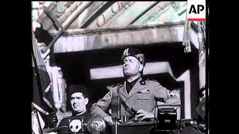 Mussolini Addresses Fascists at Milan