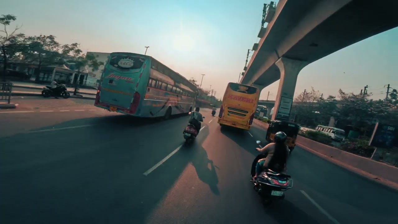 Uncut 10min 39sec from JNTU Metro to Allwyn Crossroads | Cycle To Work - Week 121 - Day 3 