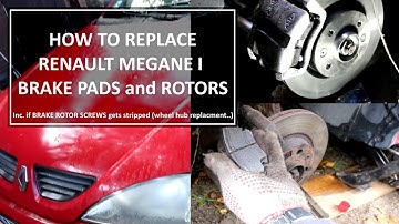 How to change front brake rotors (discs) and front brake pads on RENAULT MEGANE  TUTORIAL