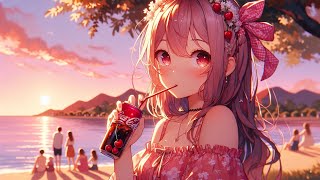Nostalgic And Beachy Summer Ambient Music For Sleep, Study, Relaxing... 🌄🍹🌻 | Cherry Cola 🍹🌄