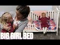 TRANSITIONING TODDLER INTO BIG GIRL BED | FIRST TIME IN TODDLER BED | MOM STRUGGLES