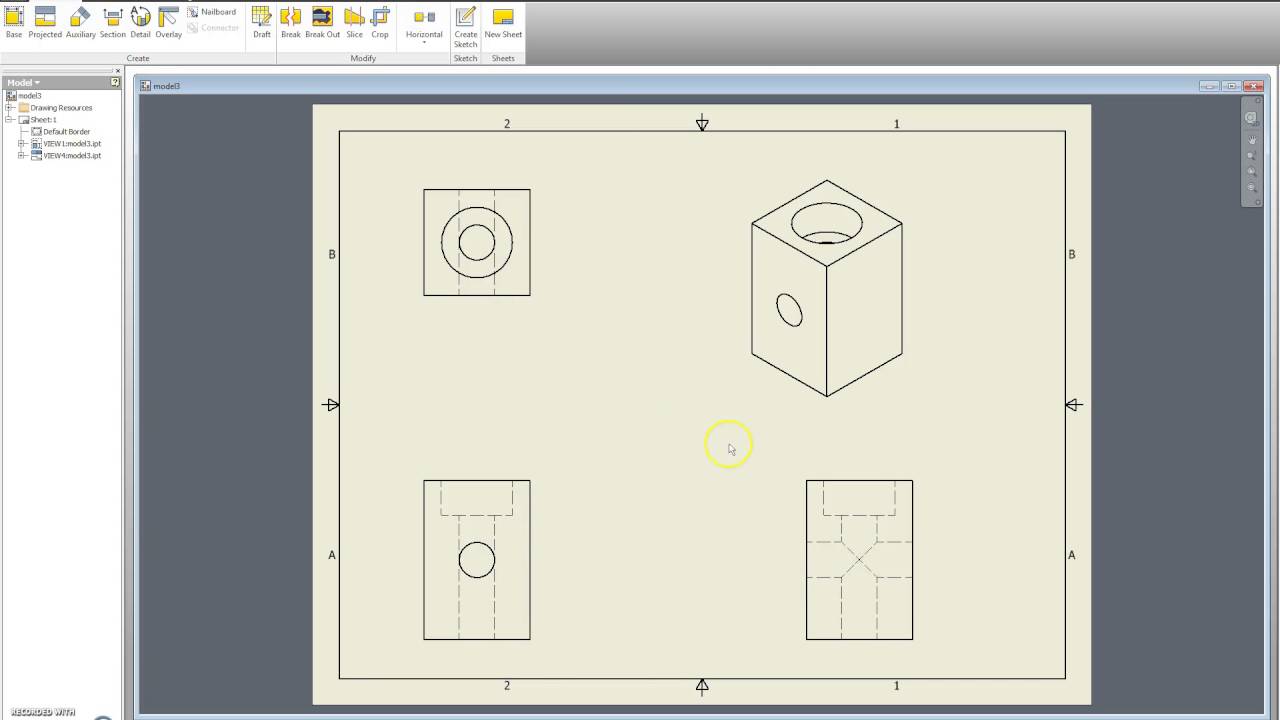 Autodesk Inventor Parts Tutorial: Begin a 3D Sketch for Part Design