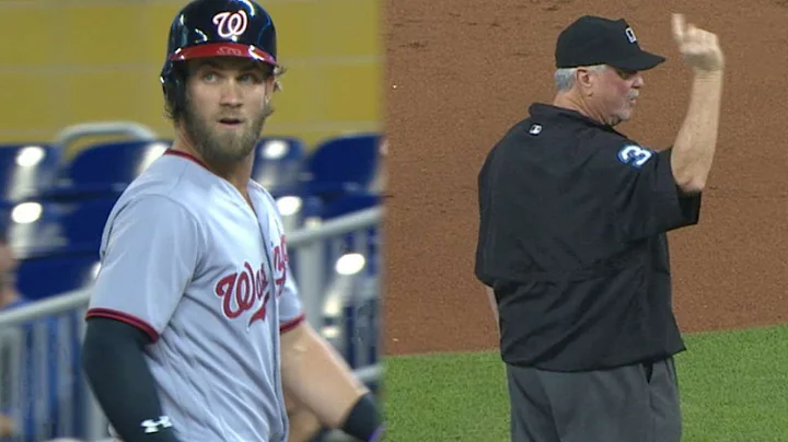 WSH@MIA: Harper hits homer, unsure if ball left yard