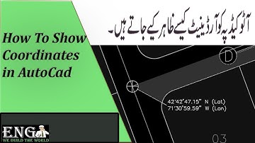 How To Show Coordinates in Autocad ?in urdu hindi