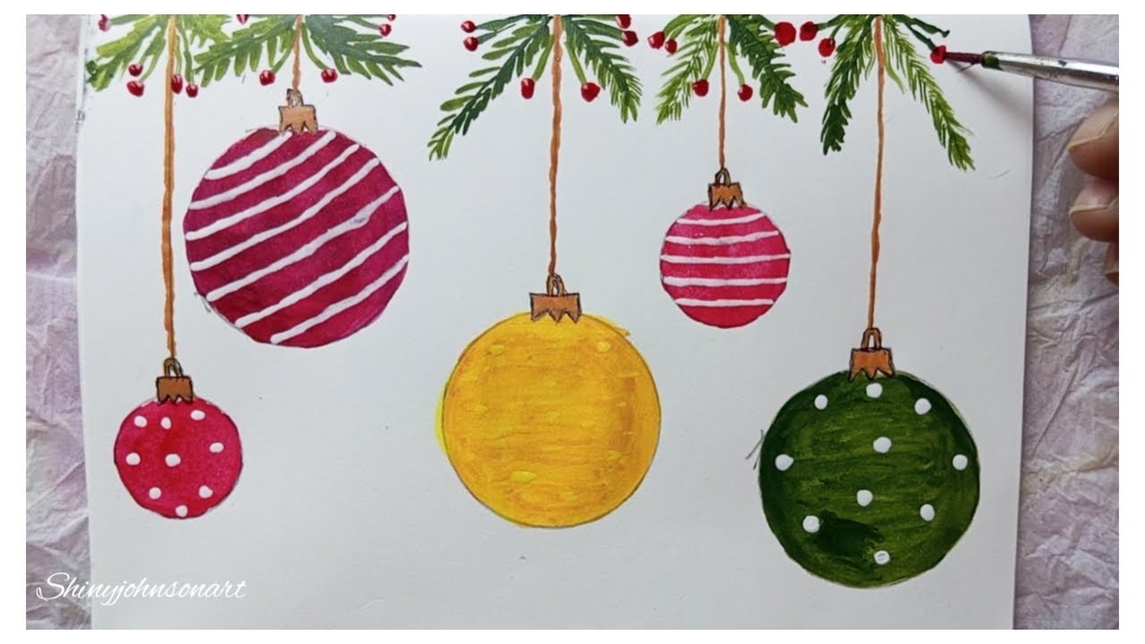 Painting christmas balls How to paint christmas balls 