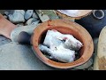 Survival Skills - Coocking fish Eating Delicious - beautiful Girl Cooking *38