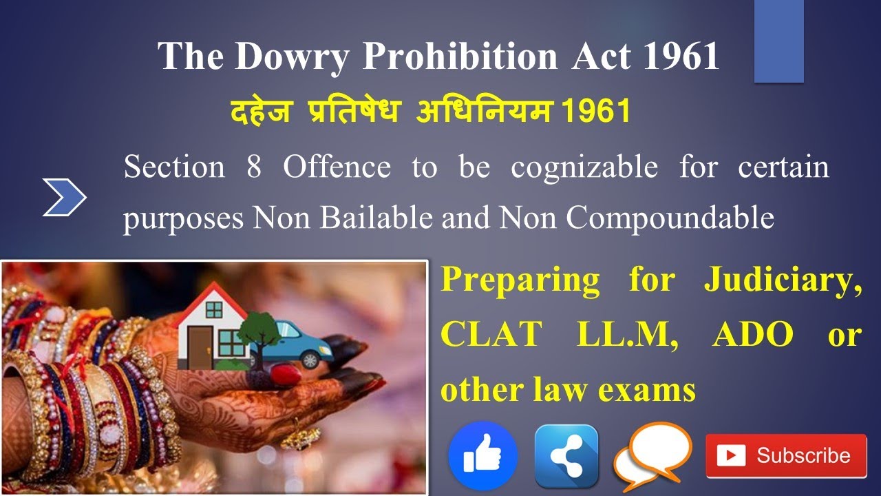 Section 8 Offence To Be Cognizable For Certain Purposes Non Bailable