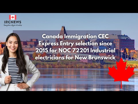 CEC Express Entry selection since 2015 for NOC 72201 Industrial electricians for New Brunswick