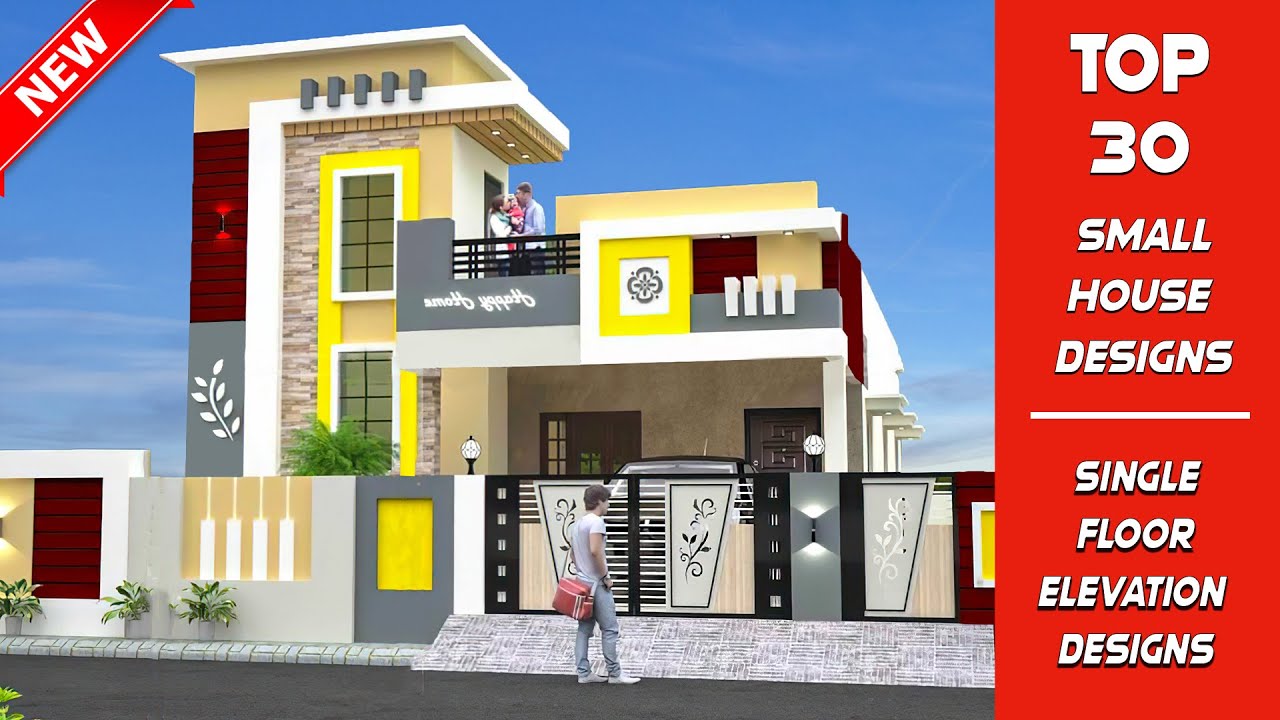 Best 30 Single Floor House Front Elevation Designs for Small ...