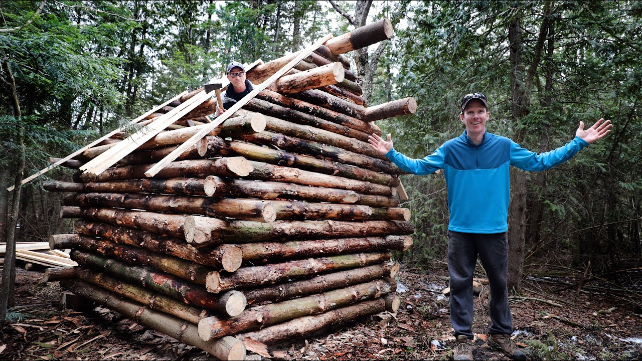 Building a Log Cabin from Scratch! - YouTube