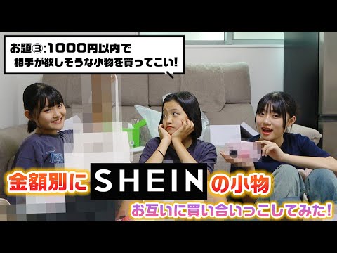 金額別に相手が喜ぶSHEINの小物を買ってこないといけません 1人10個ずつ金額別にSHEINの小物を買い合いっこしてプレゼントしてみた 買い放題 購入品紹介 