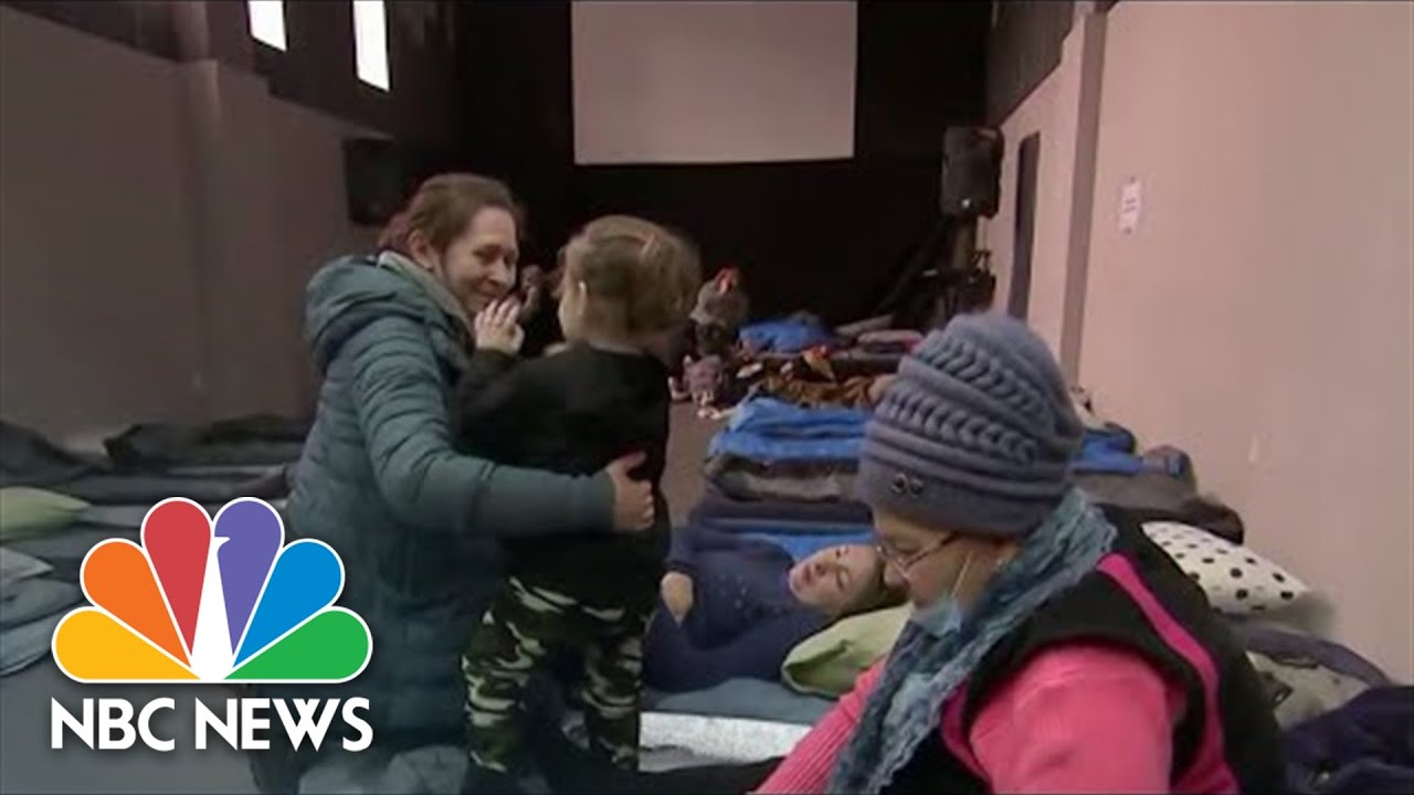 Ukrainian Refugees Taking Shelter in Churches
