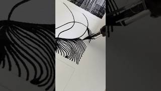 Ink on Paper Timelapse Drawing. Relaxing lines. Satisfying fill. Visual ASMR